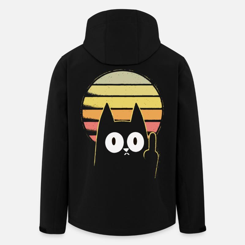 Middle finger cat - Men’s Recycled Softshell Jacket by Stanley/Stella - black