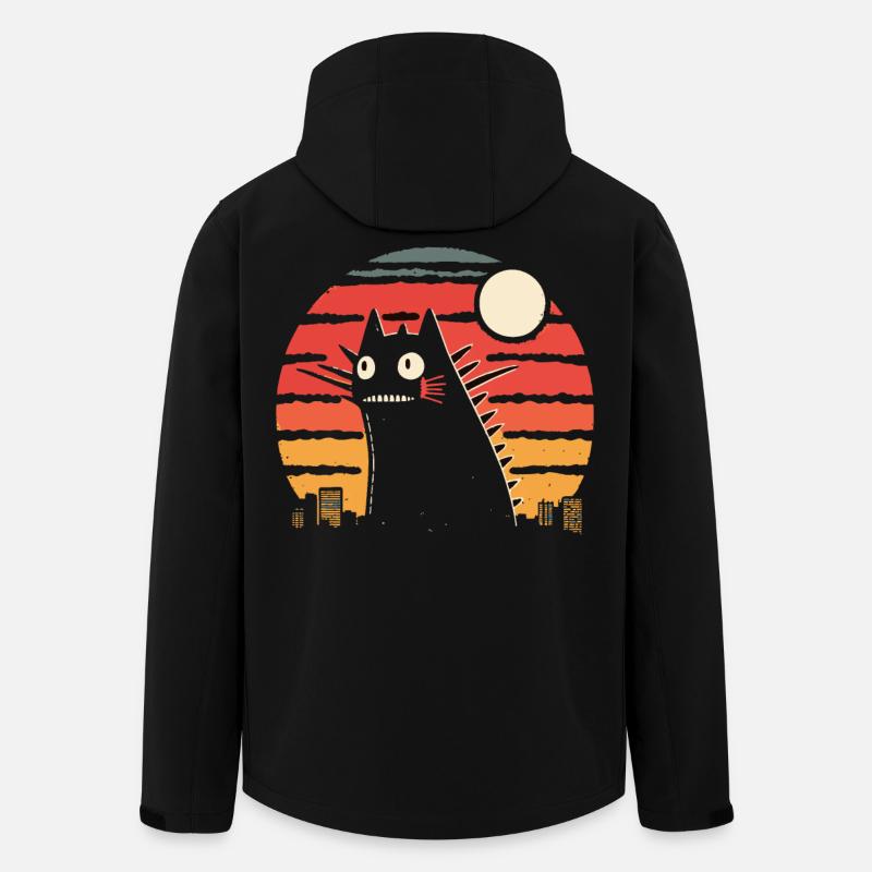 Chat monstre géant chat - Veste softshell homme en polyester recyclé Stanley/Stella - noir
