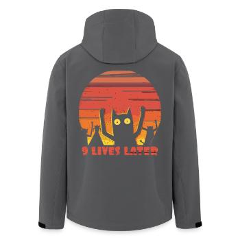 Neuf vies plus tard, le chat danse en enfer - Veste softshell homme en polyester recyclé Stanley/Stella - noir - Dos - AI Model Male 185 light (185cm)