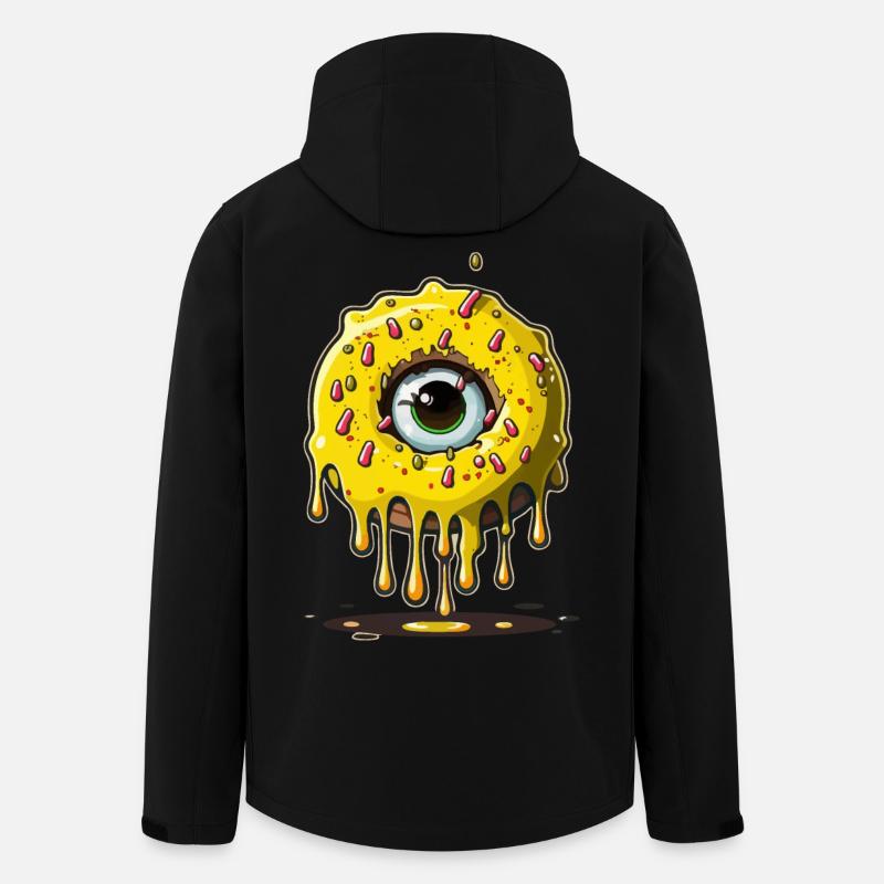 Monster-Augen-Donut - Recycelte Männer Softshell-Jacke von Stanley/Stella - Schwarz