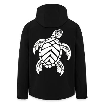 Tortue marine - Veste softshell homme en polyester recyclé Stanley/Stella - noir - Dos - AI Model Male 185 light (185cm)