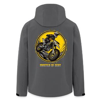 Maître de la terre battue en motocross - Veste softshell homme en polyester recyclé Stanley/Stella - noir - Dos - AI Model Male 185 light (185cm)