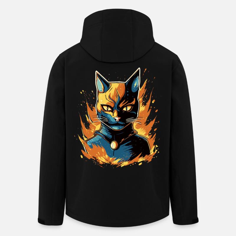 Superpfoten im Einsatz: Superkatze - Recycelte Männer Softshell-Jacke von Stanley/Stella - Schwarz