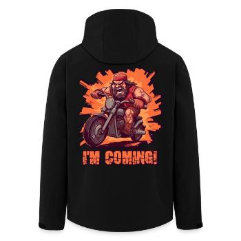 Un motard en colère arrive - Veste softshell homme en polyester recyclé Stanley/Stella - noir - Dos - AI Model Male 185 light (185cm)