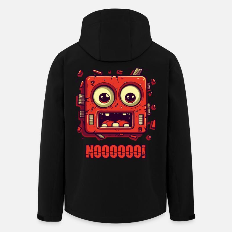No! Funny face - Men’s Recycled Softshell Jacket by Stanley/Stella - black