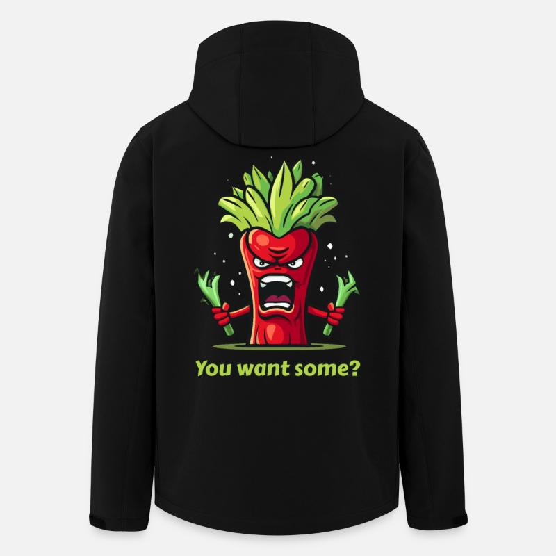 Wütendes rotes Gemüse - Recycelte Männer Softshell-Jacke von Stanley/Stella - Schwarz