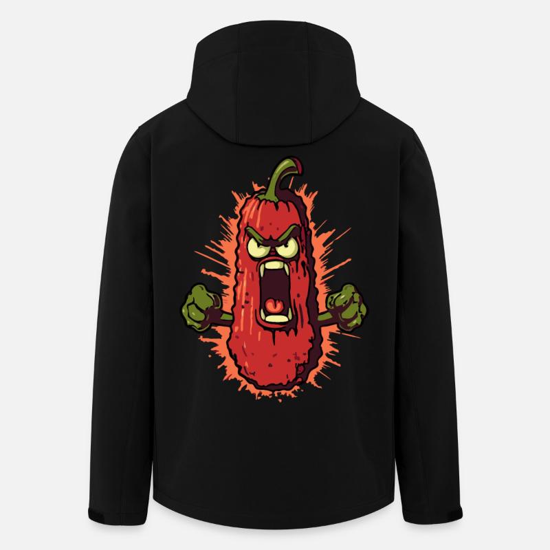 Angry vegetables - Men’s Recycled Softshell Jacket by Stanley/Stella - black