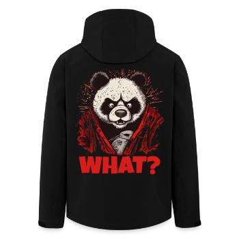 Wütender Pandabär - Recycelte Männer Softshell-Jacke von Stanley/Stella - Schwarz - Hinten - AI Model Male 185 light (185cm)