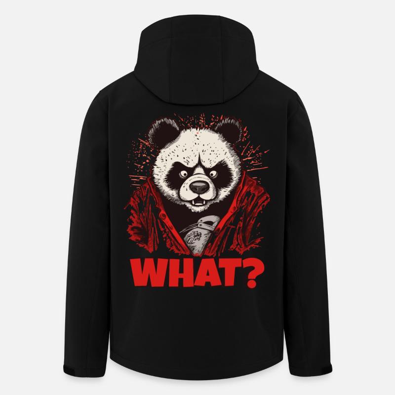 Wütender Pandabär - Recycelte Männer Softshell-Jacke von Stanley/Stella - Schwarz