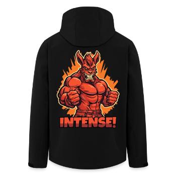 Muskulöses Biest: Intensiv - Recycelte Männer Softshell-Jacke von Stanley/Stella - Schwarz - Hinten - AI Model Male 185 light (185cm)