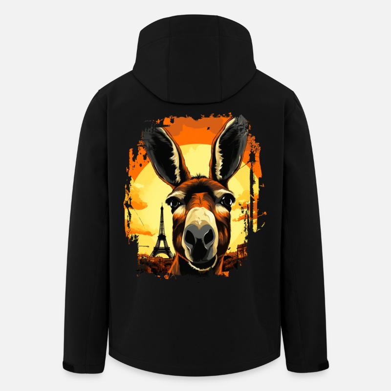 A donkey in Paris - Men’s Recycled Softshell Jacket by Stanley/Stella - black