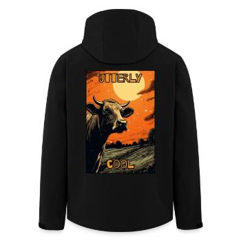 Absolut coole Kuh - Recycelte Männer Softshell-Jacke von Stanley/Stella - Schwarz - Hinten - AI Model Male 185 light (185cm)