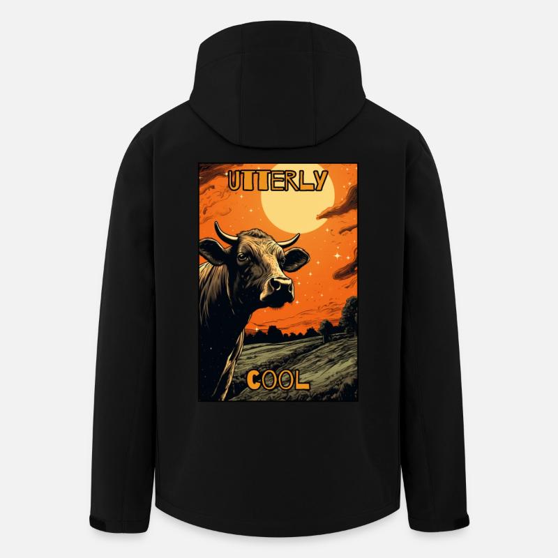 Absolut coole Kuh - Recycelte Männer Softshell-Jacke von Stanley/Stella - Schwarz