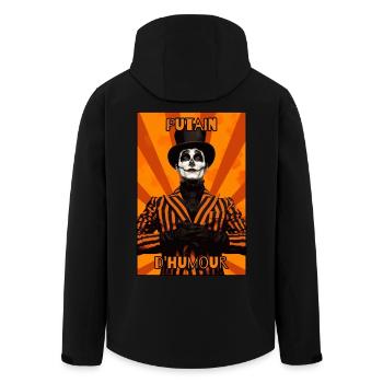 D'Humour: French Meme - Men’s Recycled Softshell Jacket by Stanley/Stella - black - Back - AI Model Male 185 light (185cm)