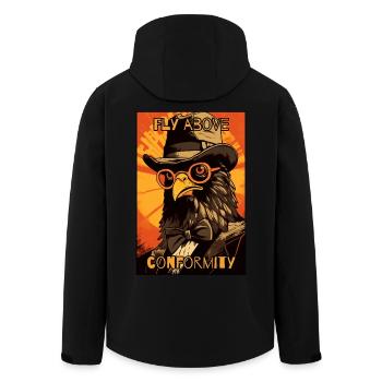 S’élever au-dessus des normes et de la conformité. - Veste softshell homme en polyester recyclé Stanley/Stella - noir - Dos - AI Model Male 185 light (185cm)