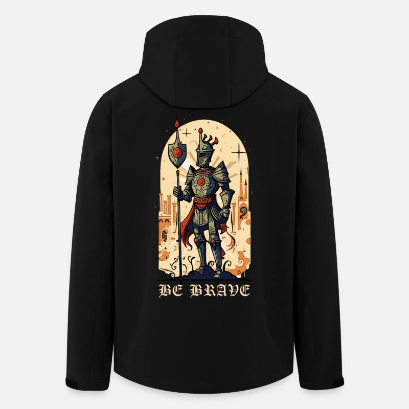 Be Brave – Medieval Knight - Men’s Recycled Softshell Jacket by Stanley/Stella - black