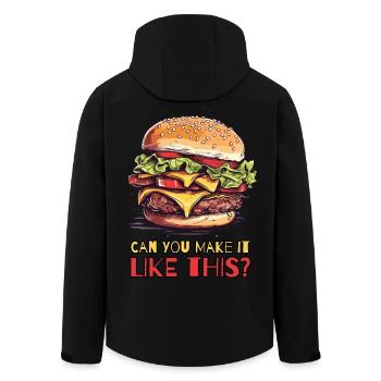 Pouvez-vous le faire comme ce cheeseburger - Veste softshell homme en polyester recyclé Stanley/Stella - noir - Dos - AI Model Male 185 light (185cm)