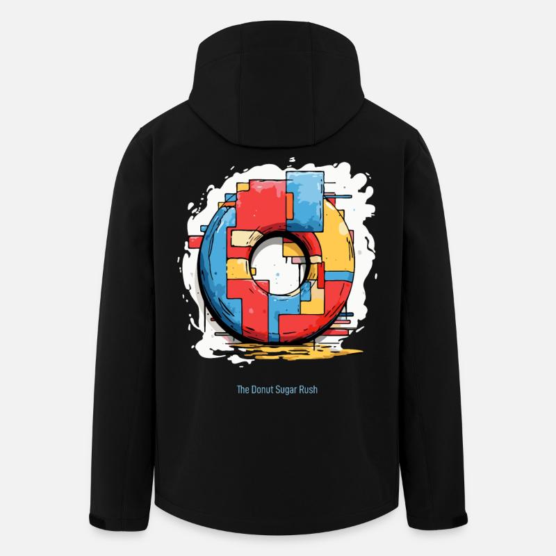 moderne Donut Kunst - Recycelte Männer Softshell-Jacke von Stanley/Stella - Schwarz