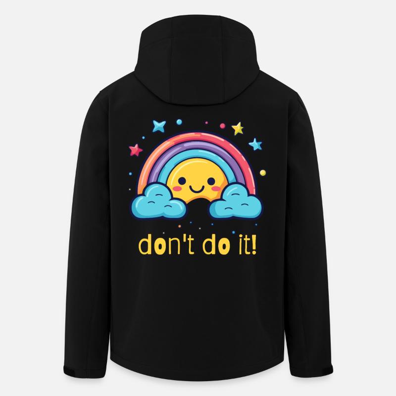 don't do it, happy rainbow - Men’s Recycled Softshell Jacket by Stanley/Stella - black