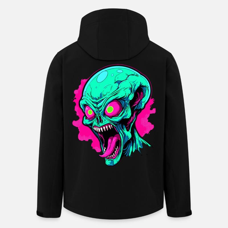 Wütende Alien-Invasion - Recycelte Männer Softshell-Jacke von Stanley/Stella - Schwarz