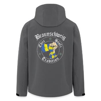 Braunschweig Ehre Stolz Tradition No II - Recycelte Männer Softshell-Jacke von Stanley/Stella - Schwarz - Hinten - AI Model Male 185 light (185cm)