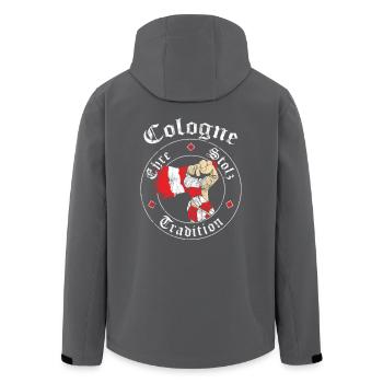 Cologne Ehre Stolz Tradition No II - Recycelte Männer Softshell-Jacke von Stanley/Stella - Schwarz - Hinten - AI Model Male 185 light (185cm)