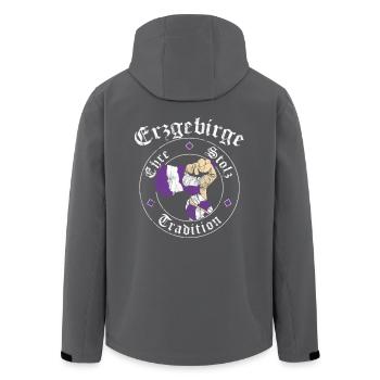 Erzgebirge Ehre Stolz Tradition No II - Recycelte Männer Softshell-Jacke von Stanley/Stella - Schwarz - Hinten - AI Model Male 185 light (185cm)