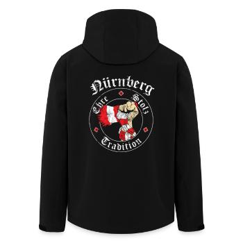 Nürnberg Ehre Stolz Tradition No II - Recycelte Männer Softshell-Jacke von Stanley/Stella - Schwarz - Hinten - AI Model Male 185 light (185cm)