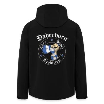 Paderborn Ehre Stolz Tradition No II - Recycelte Männer Softshell-Jacke von Stanley/Stella - Schwarz - Hinten - AI Model Male 185 light (185cm)