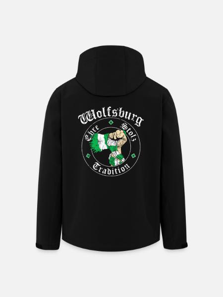 Wolfsburg Ehre Stolz Tradition No II - Recycelte Männer Softshell-Jacke von Stanley/Stella - Schwarz