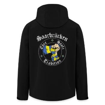 Saarbrücken Ehre Stolz Tradition No II - Recycelte Männer Softshell-Jacke von Stanley/Stella - Schwarz - Hinten - AI Model Male 185 light (185cm)