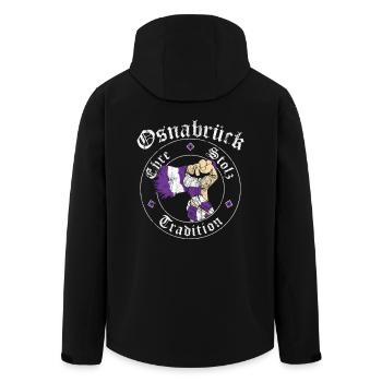 Osnabrück Ehre Stolz Tradition No II - Recycelte Männer Softshell-Jacke von Stanley/Stella - Schwarz - Hinten - AI Model Male 185 light (185cm)
