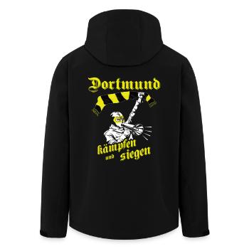 Dortmund kämpfen und siegen No II - Recycelte Männer Softshell-Jacke von Stanley/Stella - Schwarz - Hinten - AI Model Male 185 light (185cm)