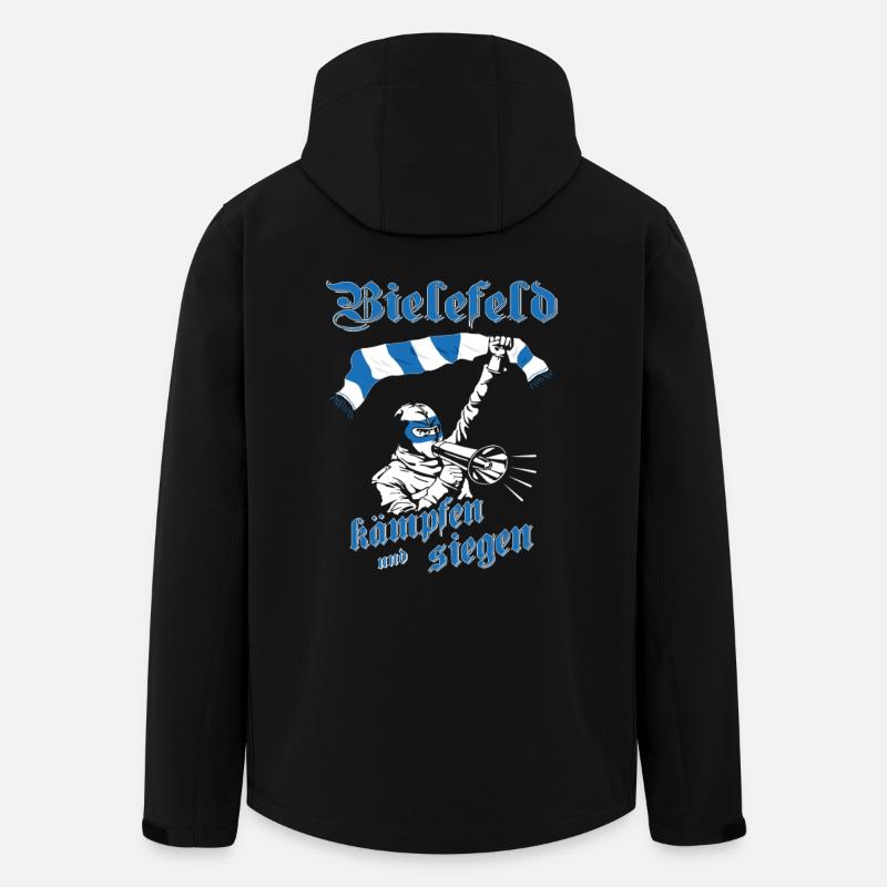 Bielefeld kämpfen und siegen No II - Recycelte Männer Softshell-Jacke von Stanley/Stella - Schwarz