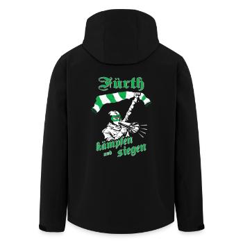Fürth kämpfen und siegen No II - Recycelte Männer Softshell-Jacke von Stanley/Stella - Schwarz - Hinten - AI Model Male 185 light (185cm)