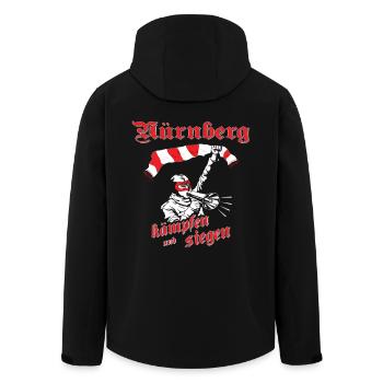 Nürnberg kämpfen und siegen No II - Recycelte Männer Softshell-Jacke von Stanley/Stella - Schwarz - Hinten - AI Model Male 185 light (185cm)
