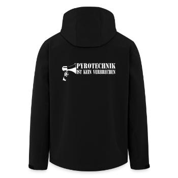 Pyrotechnik ist kein Verbrechen – Ultra Style - Recycelte Männer Softshell-Jacke von Stanley/Stella - Schwarz - Hinten - AI Model Male 185 light (185cm)