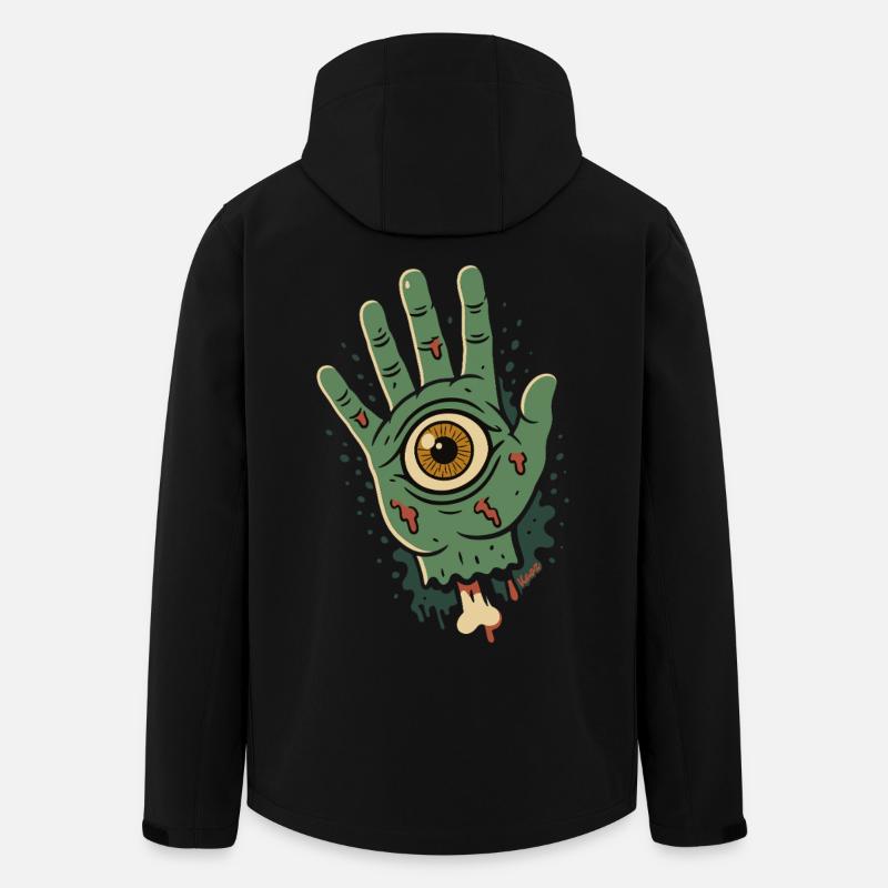 Zombiehand mit Auge - Recycelte Männer Softshell-Jacke von Stanley/Stella - Schwarz
