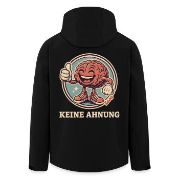 Keine Ahnung Gehirn - Recycelte Männer Softshell-Jacke von Stanley/Stella - Schwarz - Hinten - AI Model Male 185 light (185cm)