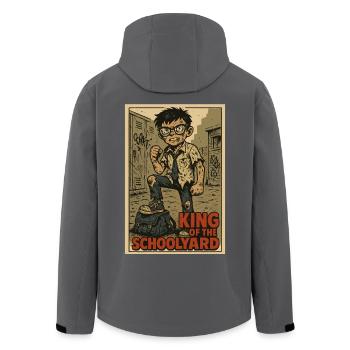 Model pupil and king of the schoolyard - Men’s Recycled Softshell Jacket by Stanley/Stella - anthracite - Back - AI Model Male 185 light (185cm)