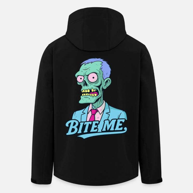 Zombie en costume – Mordez-moi ! - Veste softshell homme en polyester recyclé Stanley/Stella - noir