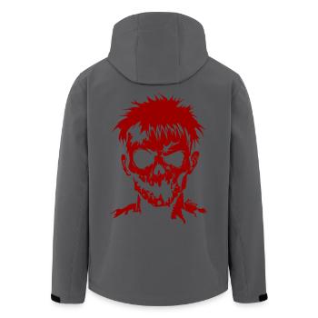 Dark Shadow Zombie with Blank Stare - Men’s Recycled Softshell Jacket by Stanley/Stella - black - Back - AI Model Male 185 light (185cm)