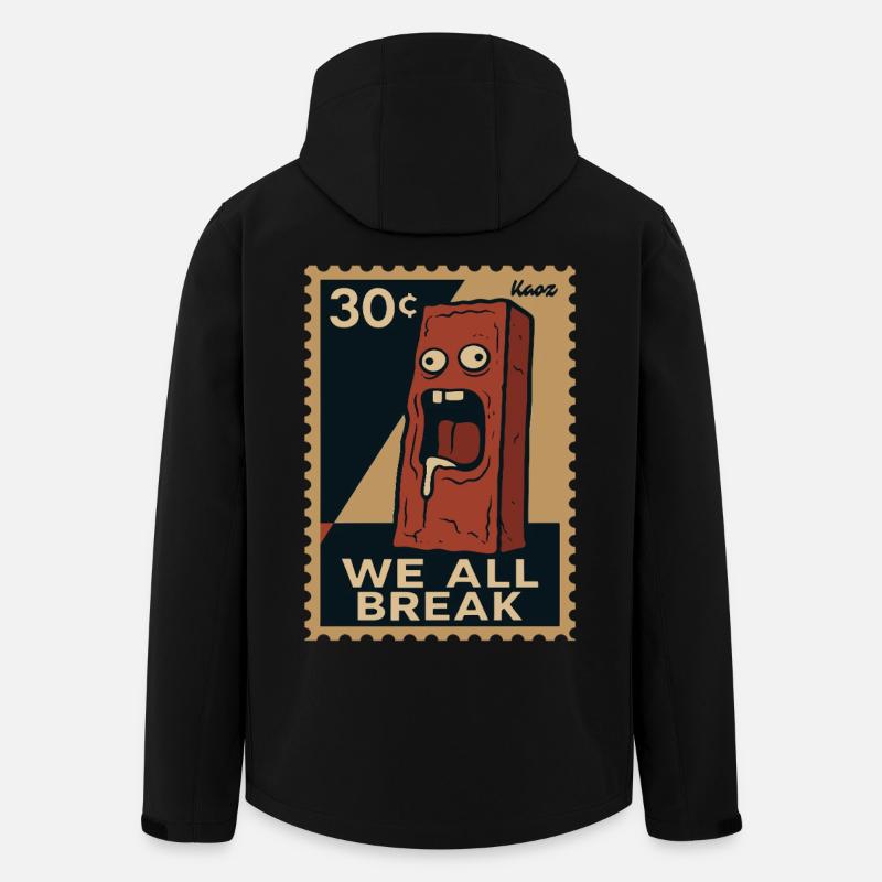 Emo Brick – Stamp of Overwhelm - Men’s Recycled Softshell Jacket by Stanley/Stella - black