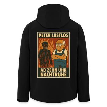 Peter Listless assure une nuit de repos à partir de dix - Veste softshell homme en polyester recyclé Stanley/Stella - noir - Dos - AI Model Male 185 light (185cm)