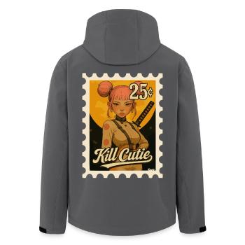 Mädchen mit Schwert im Comicstil - Recycelte Männer Softshell-Jacke von Stanley/Stella - Schwarz - Hinten - AI Model Male 185 light (185cm)