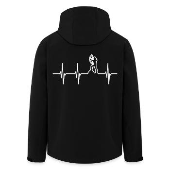 Archer Heartline - Men’s Recycled Softshell Jacket by Stanley/Stella - black - Back - AI Model Male 185 light (185cm)