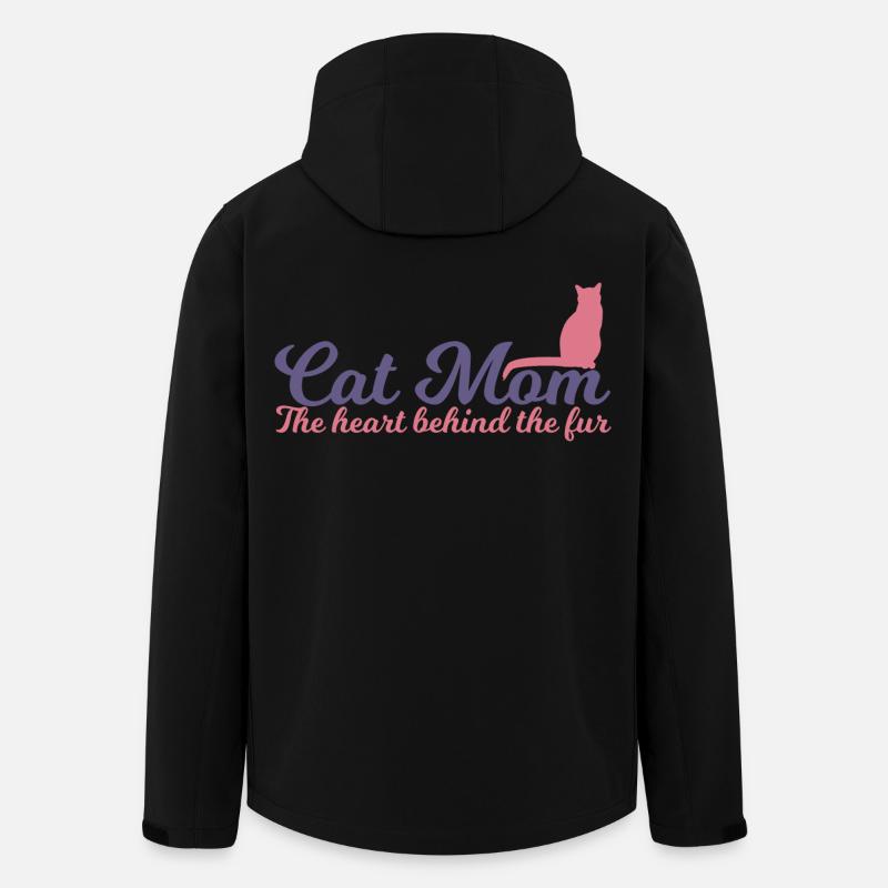 Katzen Mama - Recycelte Männer Softshell-Jacke von Stanley/Stella - Schwarz