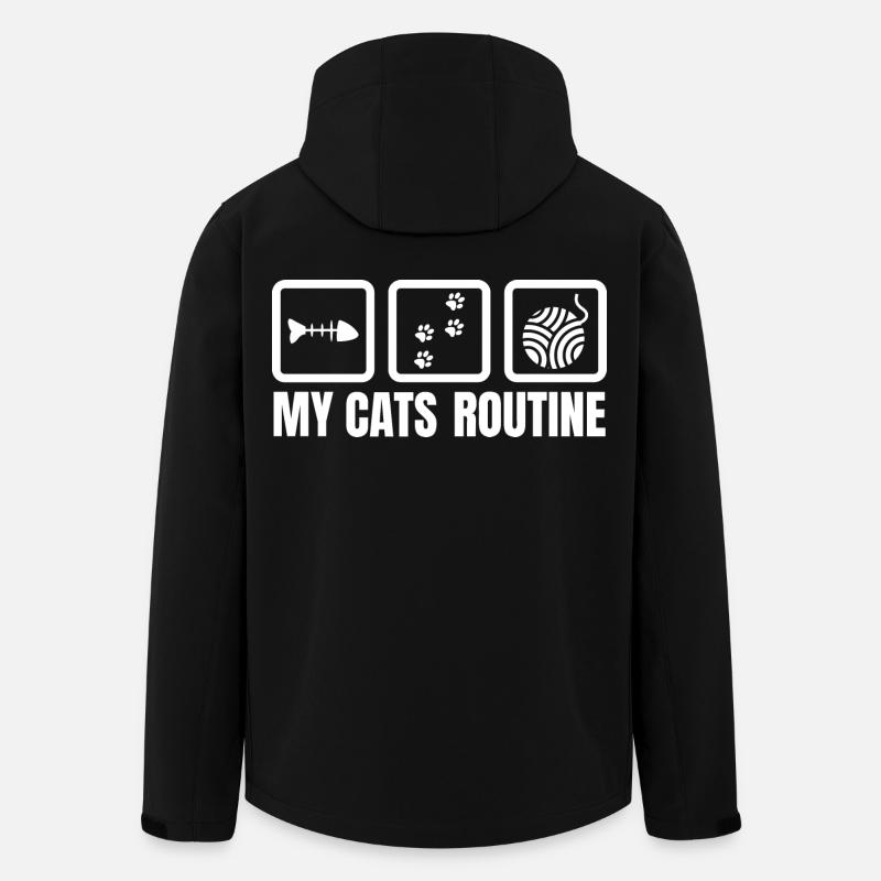 Routine meiner Katze - Recycelte Männer Softshell-Jacke von Stanley/Stella - Schwarz