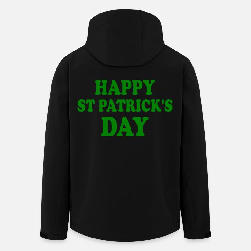 happy st patrick's day - Veste softshell homme en polyester recyclé Stanley/Stella - noir