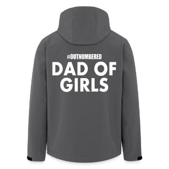 Dad of girls - Recycelte Männer Softshell-Jacke von Stanley/Stella - Schwarz - Hinten - AI Model Male 185 light (185cm)